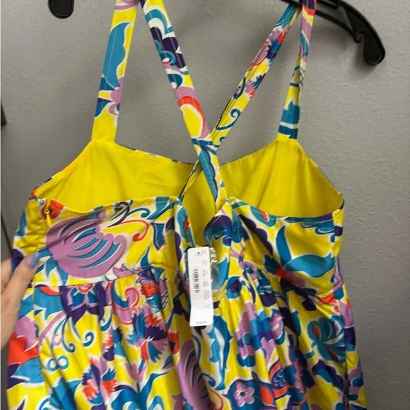 NWT J. Crew Colorful Taffeta Maxi Dress Sz 16 - Picture 3 of 10